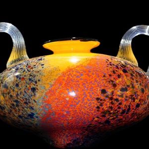 Ioan Nemțoi Glass Double Handle Vase